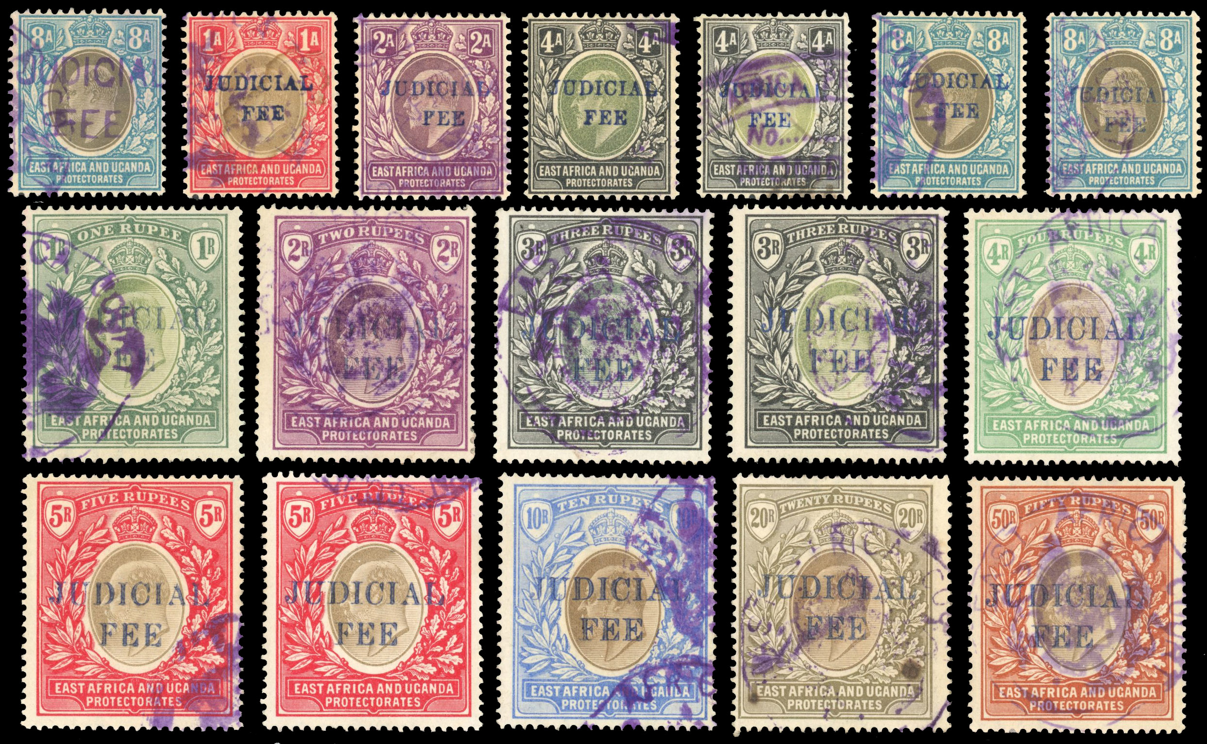 East Africa & Uganda Revenues; 1905 Judicial Fee used group