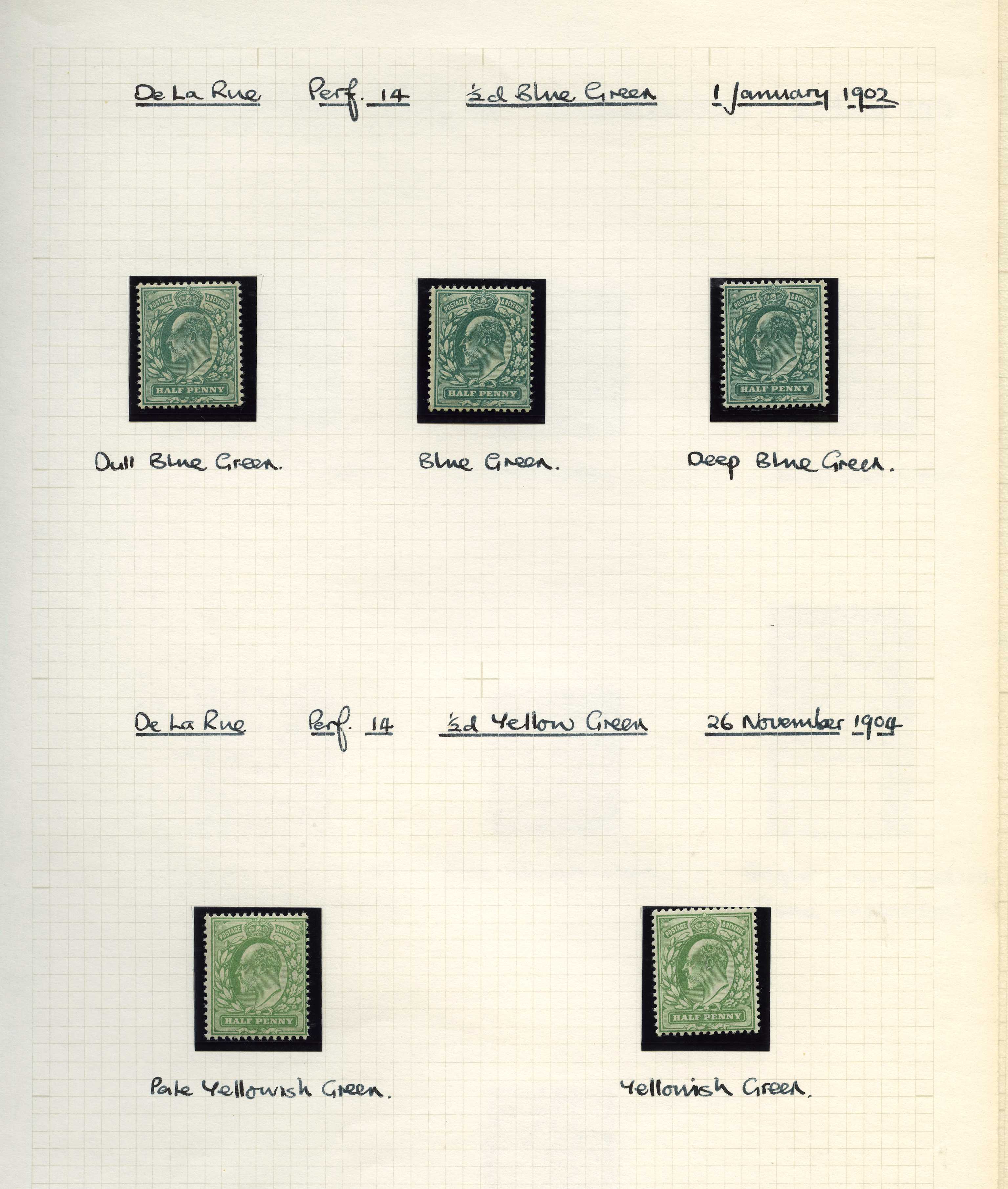 1902-11 Edward VII shades mint collection from...