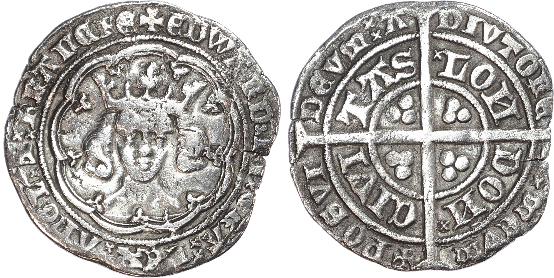 Edward III (1327-1377), Groat, fourth coinage, post-treaty period (1369-77), London mint.
