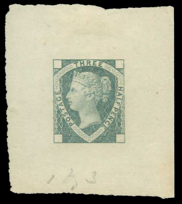 1870 1½d Die proof colour trial for ½d...