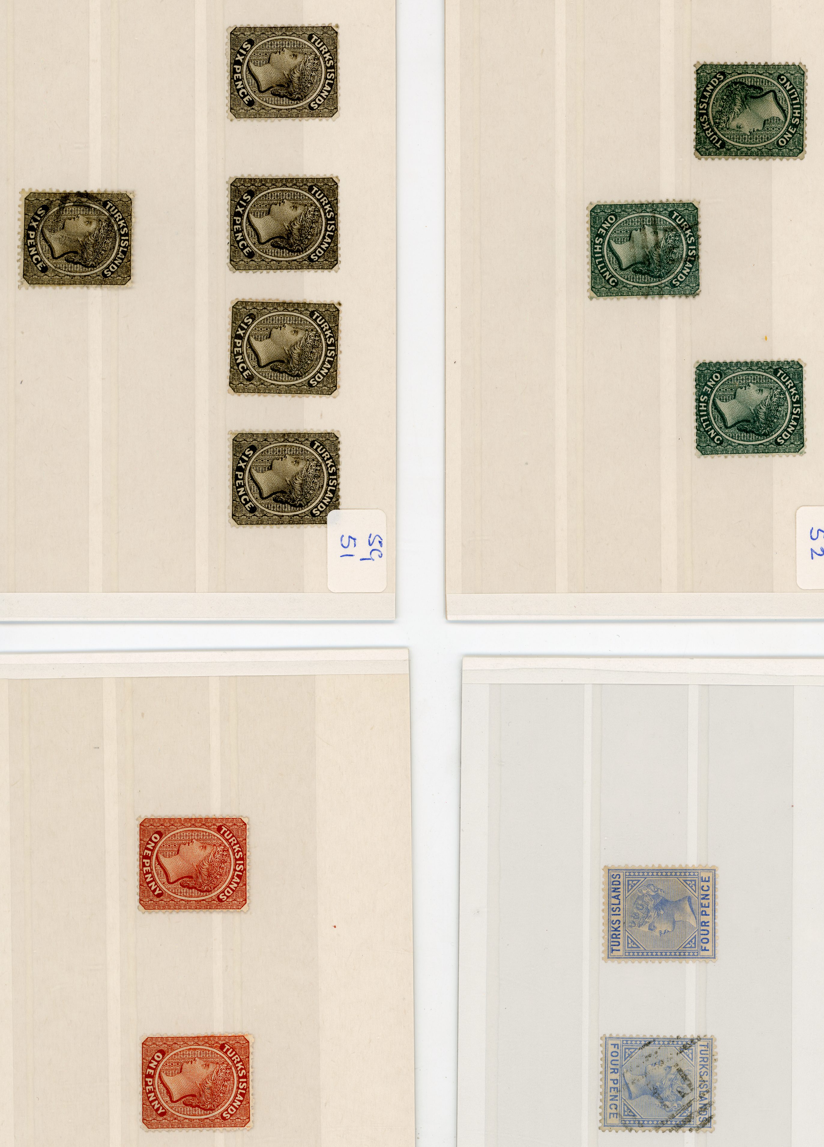 1881-95 mostly mint selection arranged on stockcards