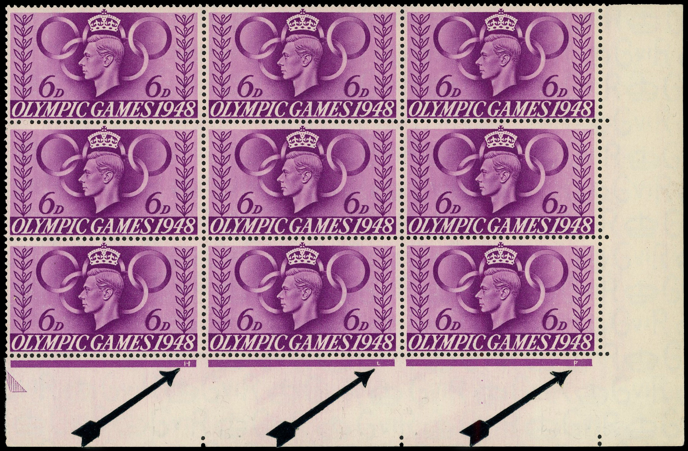 GB SG 497 HLP and retouch blocks mint