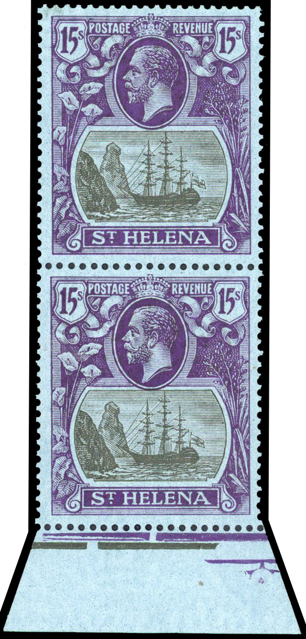 St Helena SG 113b pair mint