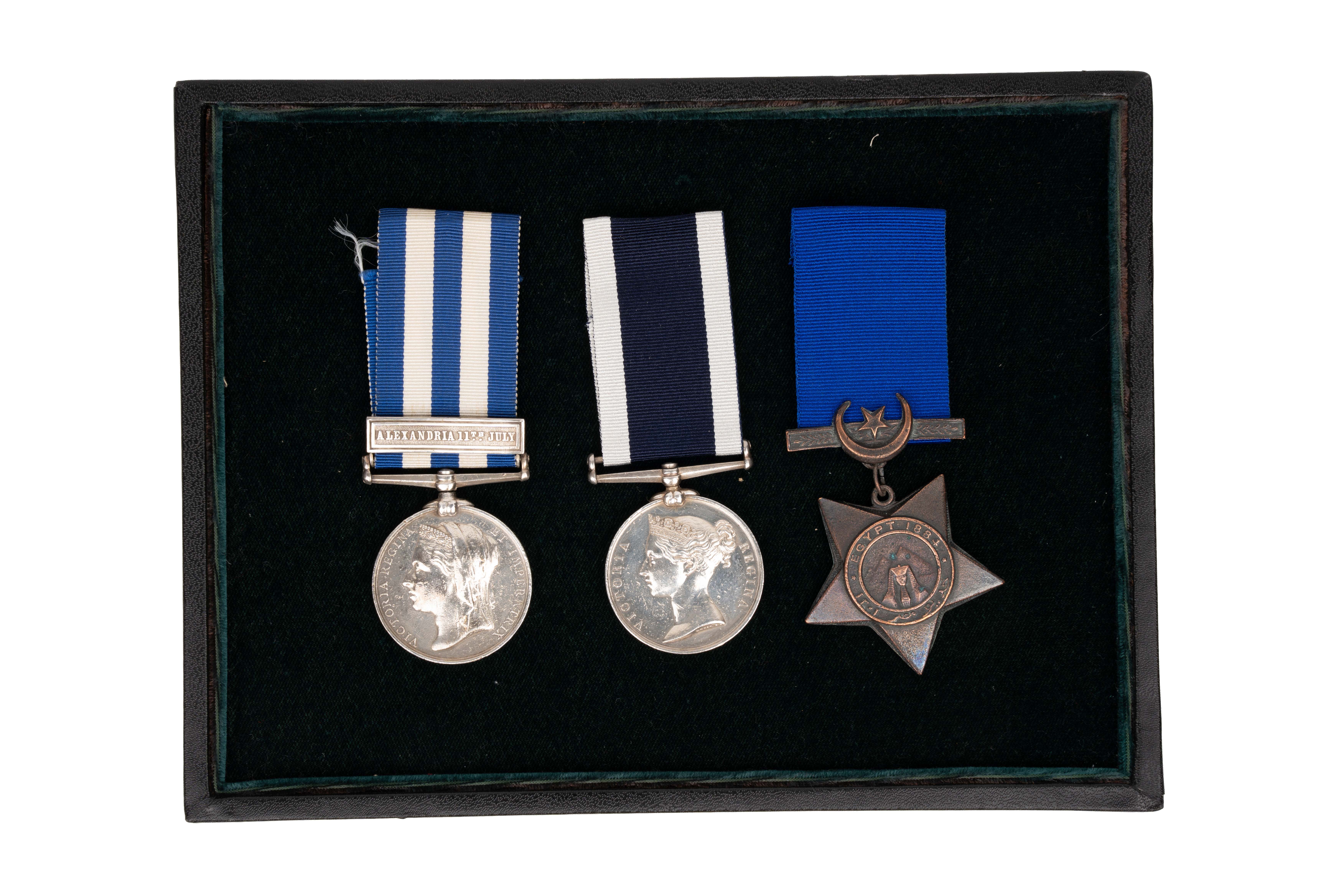 Royal Naval Egypt Long Service Trio