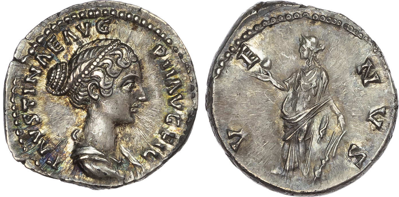 Faustina Junior (Wife of Marcus Aurelius) AR Denarius, Rome, AD 147-150, 3.31g. 