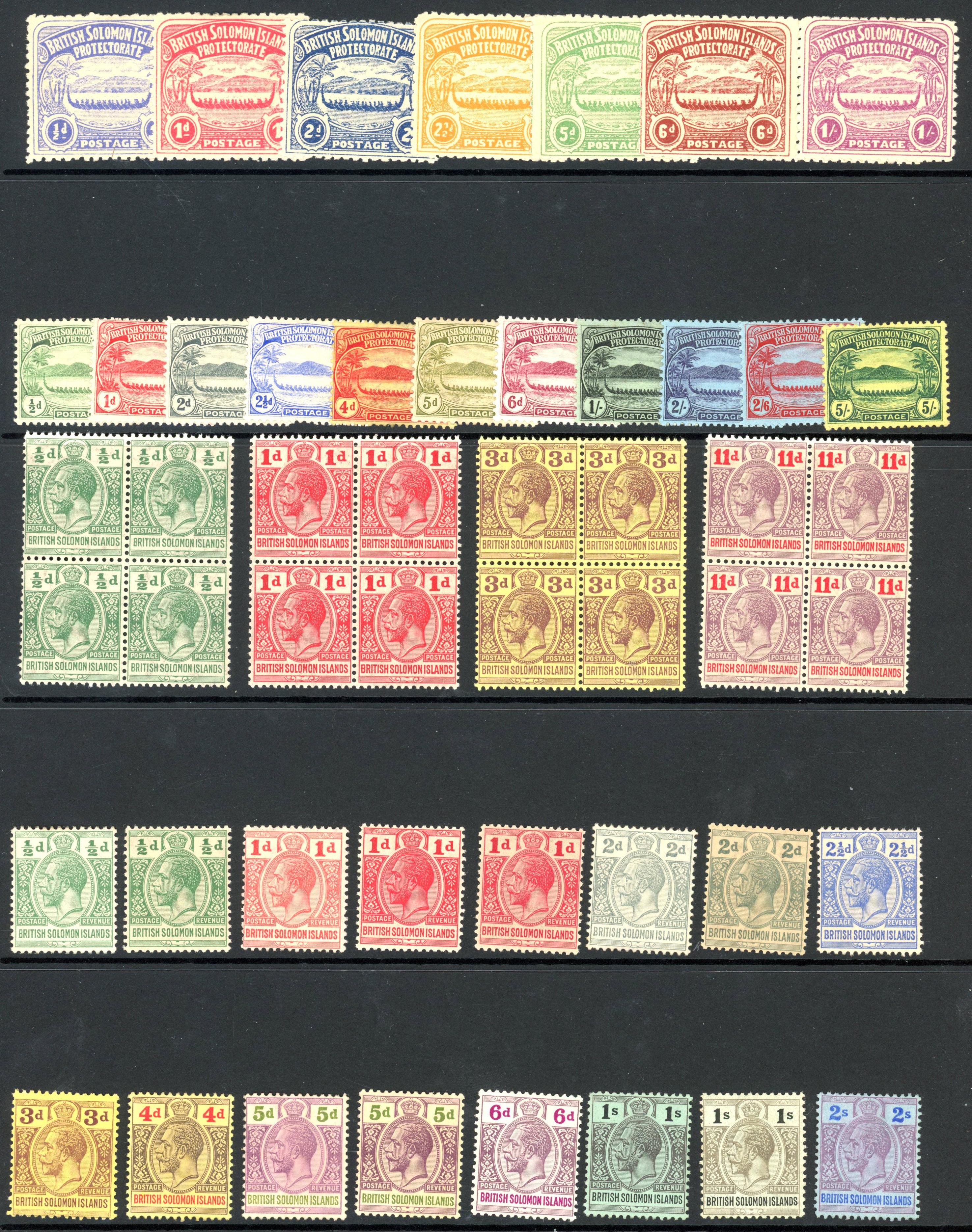 Solomon Islands 1907-31 collection mint