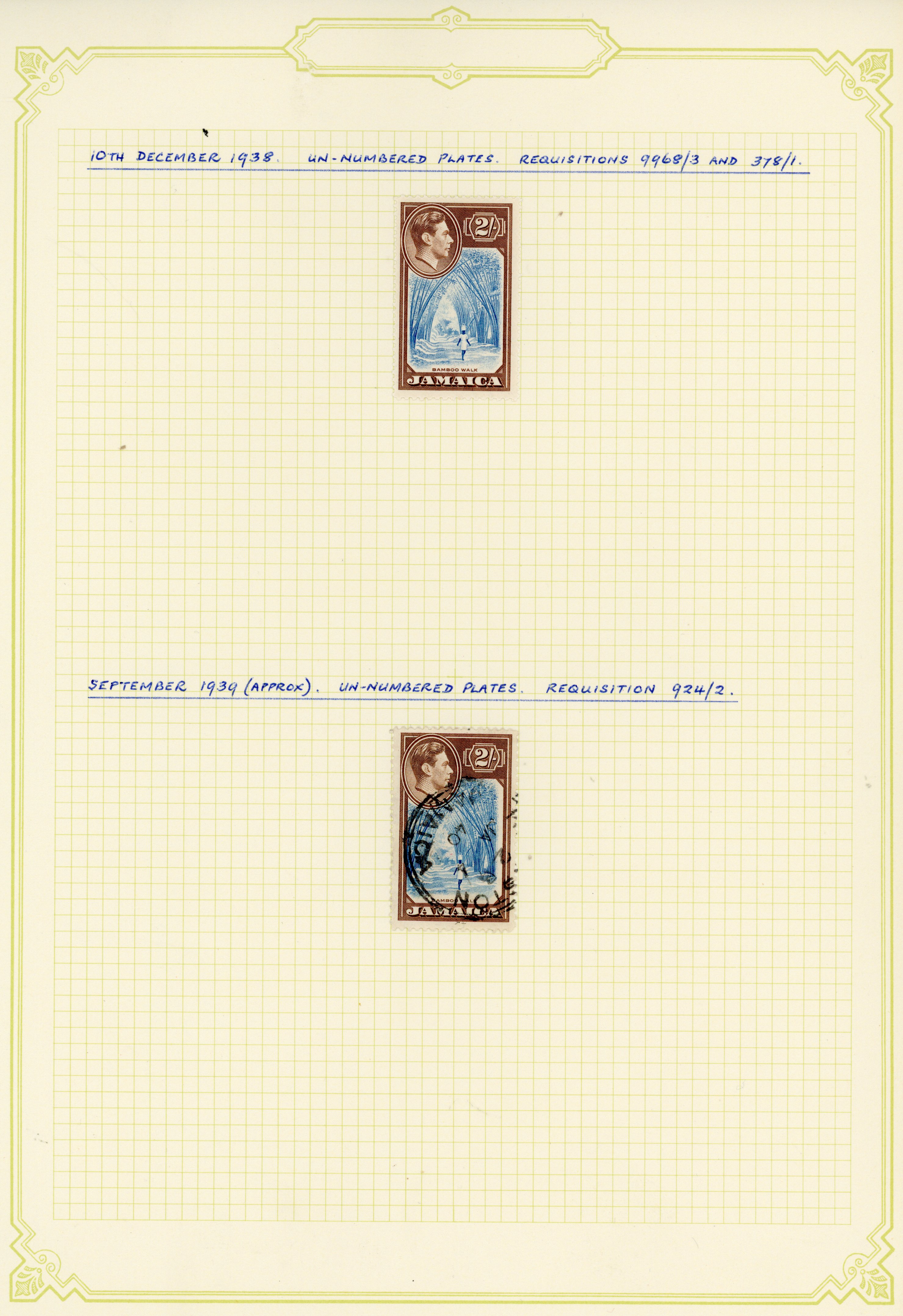 Jamaica SG 131 printings study