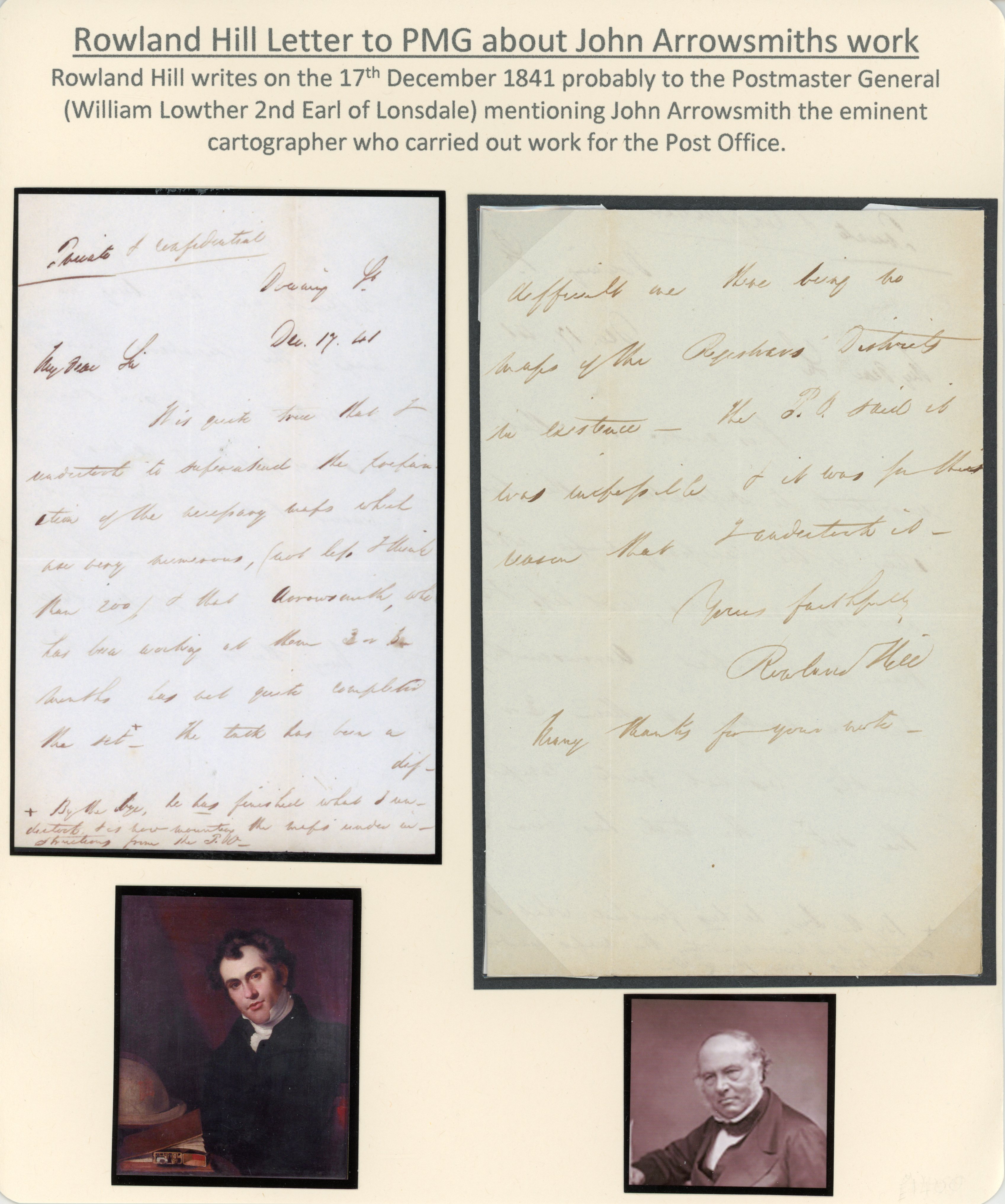 GB 1841 Rowland Hill letter, possibly to the Postmaster General 