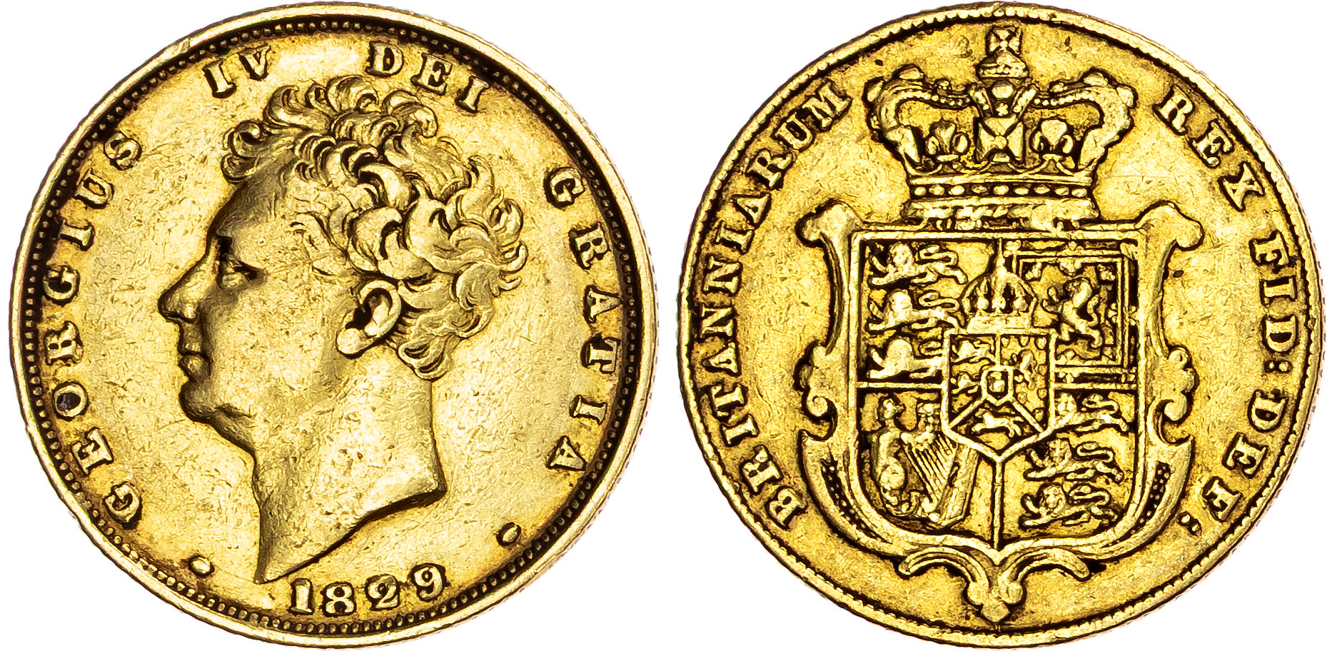George IV (1820-1830), AV Sovereign, 1829. 