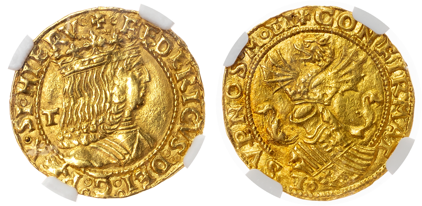Italy, Naples, Federico III of Aragon (1496-1501), gold Ducato - AU 55