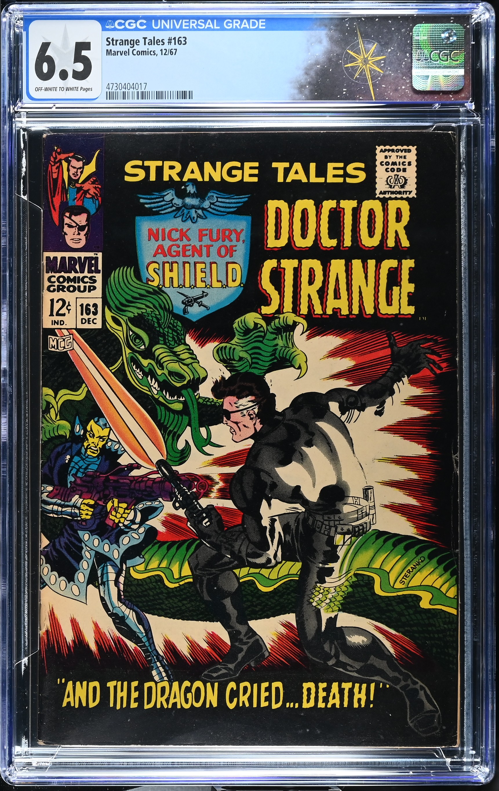Strange Tales #163 CGC 6.5 1st Full Appearance of Clay Quartermain (Marvel Comics, 1967) Off-White to White Pages