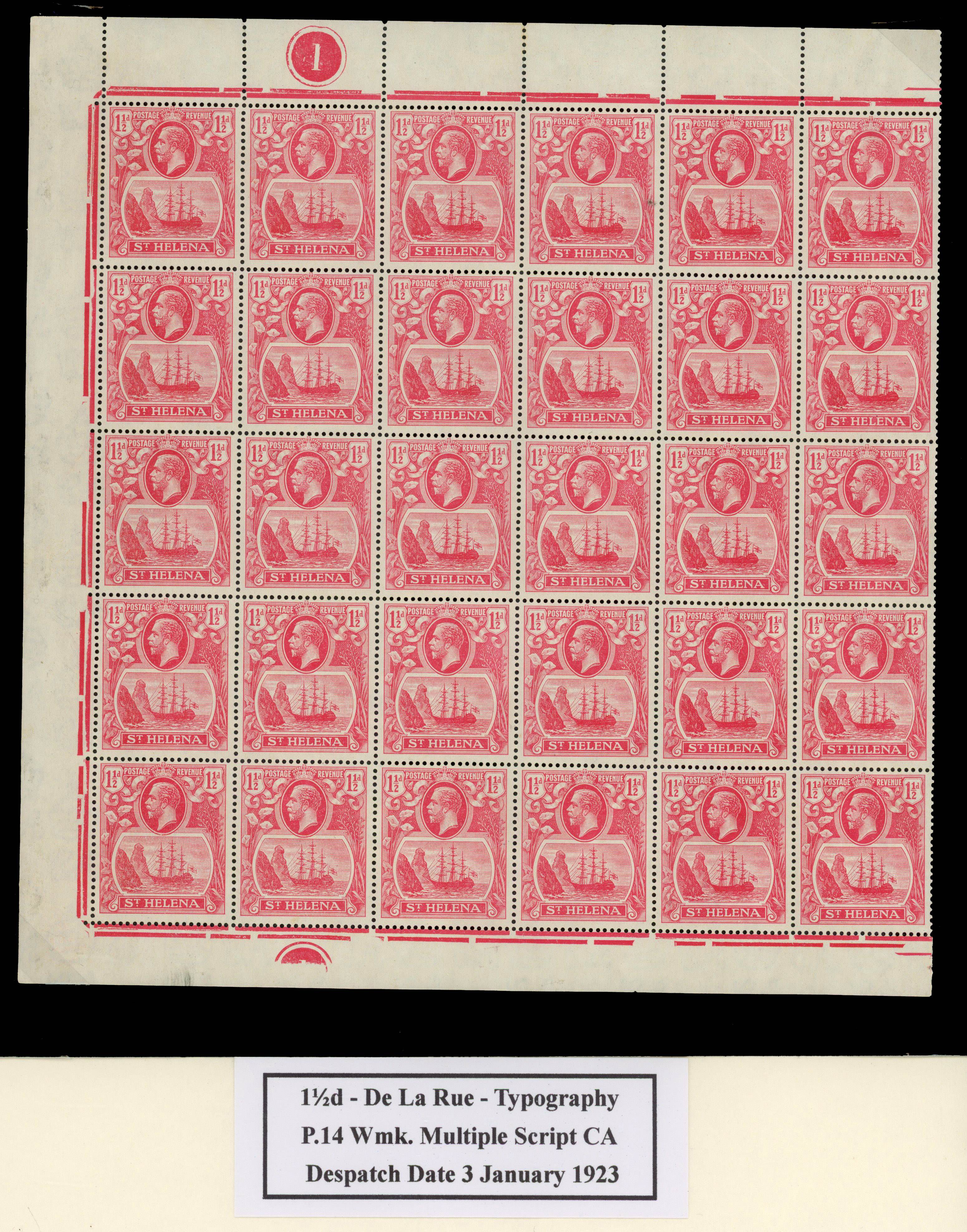 St Helena SG 99a-d sheet mint