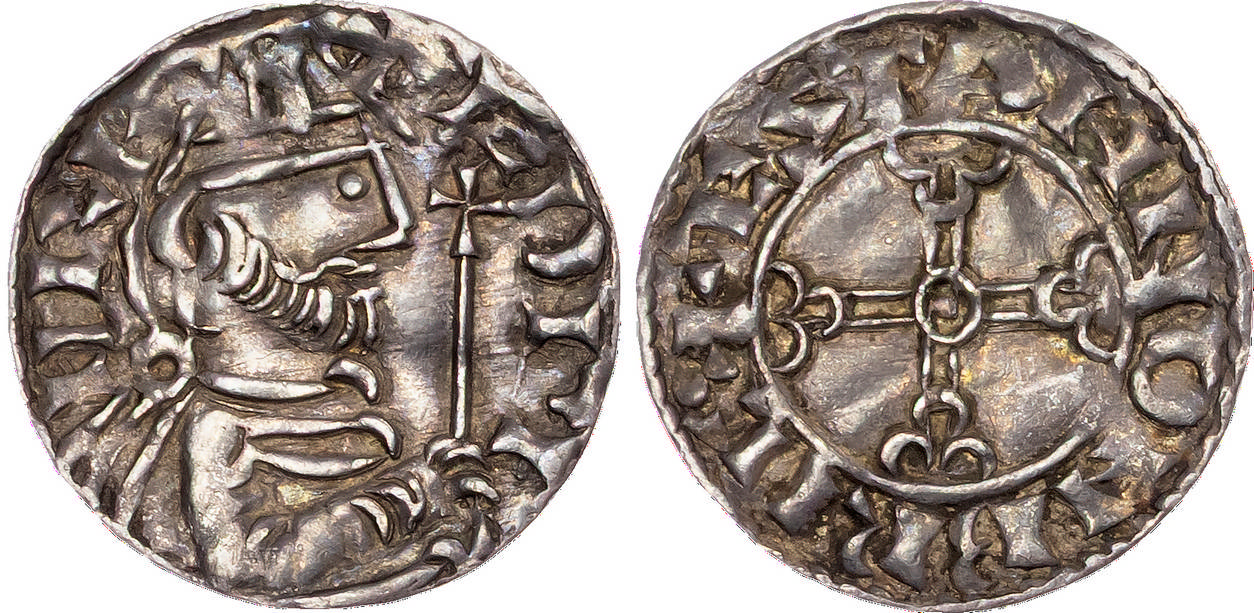 Edward the Confessor (1042-1066), AR Penny, Pointed Helmet type (1053-1056), Bristol mint, Aethelstan as moneyer.