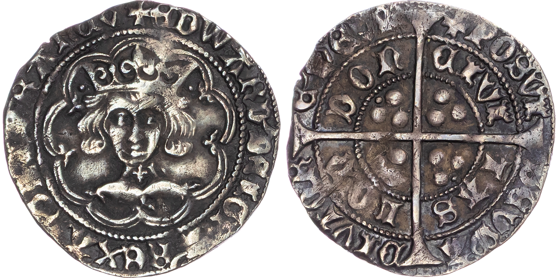 Edward IV (First Reign, 1461-1470), AR Groat, Heavy Coinage (1461-1464), Group I, Tower (London) mint, mm. plain cross.
