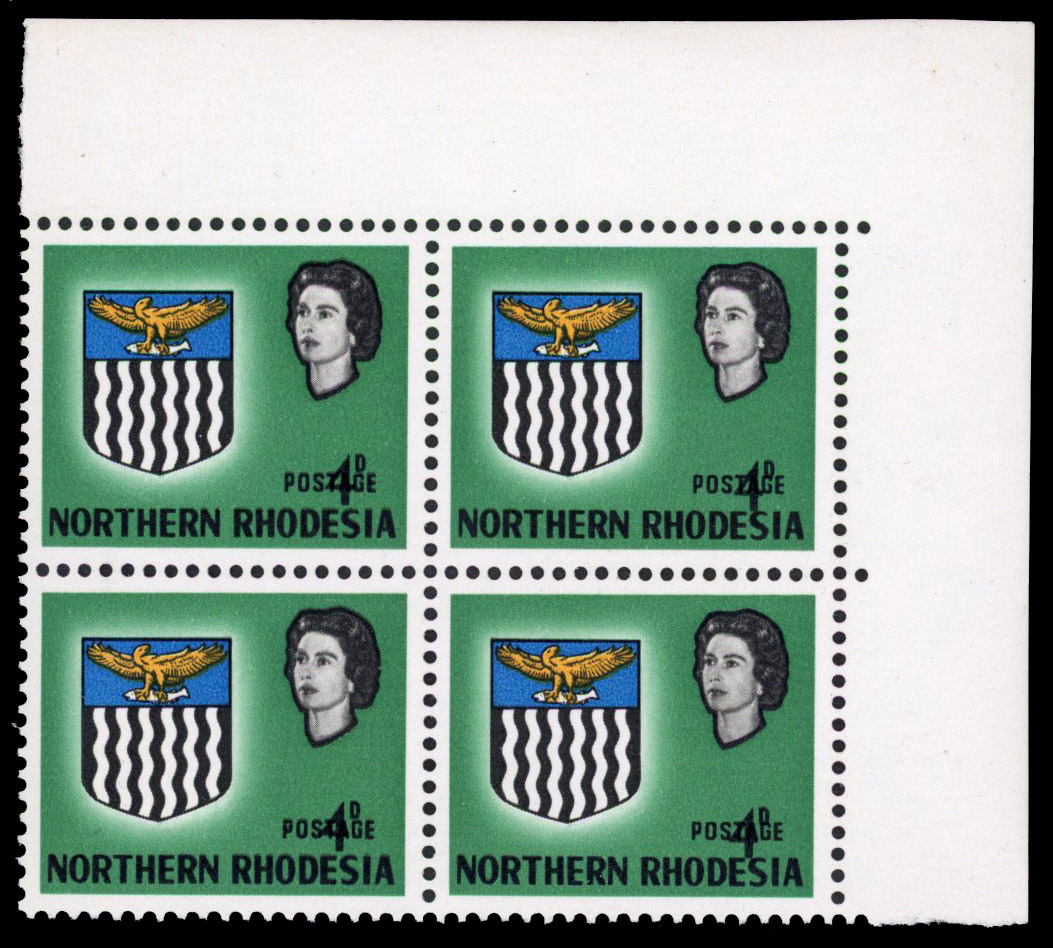 Northern Rhodesia SG 79 var block mint