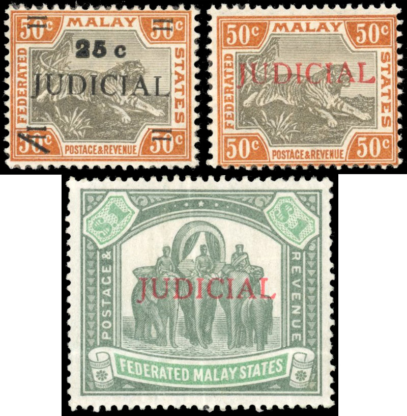 FMS Judicial 1900-4 25c, 50c and $1 Trials