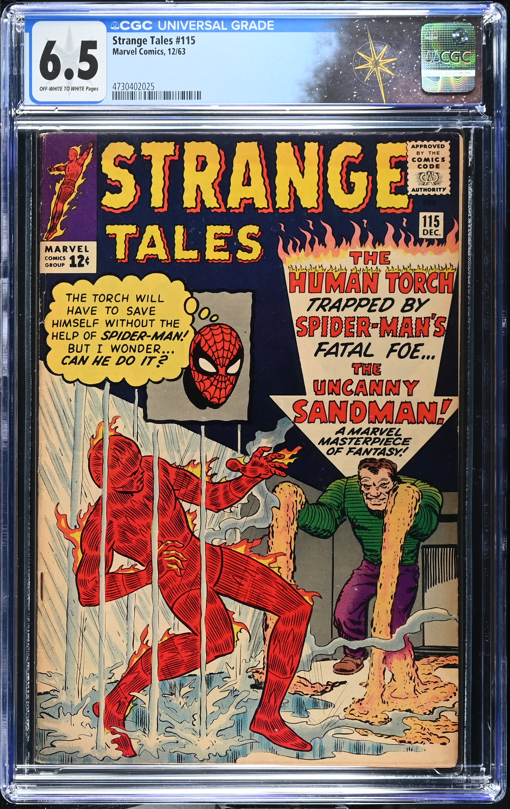 Strange Tales #115 CGC 6.5 Doctor Strange Origin & 2nd Appearance of Sandman (Marvel Comics, 1963) Off-White to White Pages