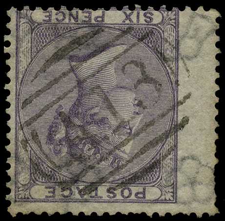 GB USED ABROAD: 1856 6d lilac cancelled with...