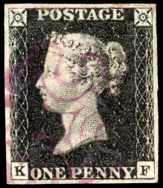 GB SG 2 1d black violet MC cancel