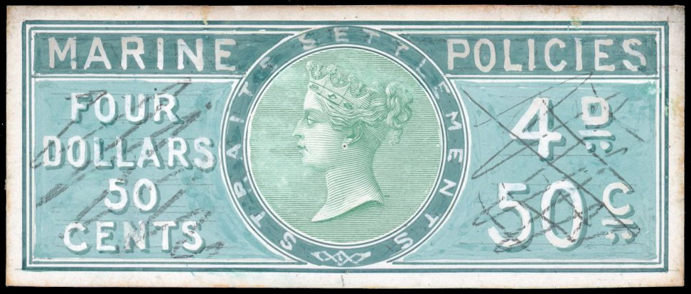 Straits Marine Policies c1867 artist's drawing
