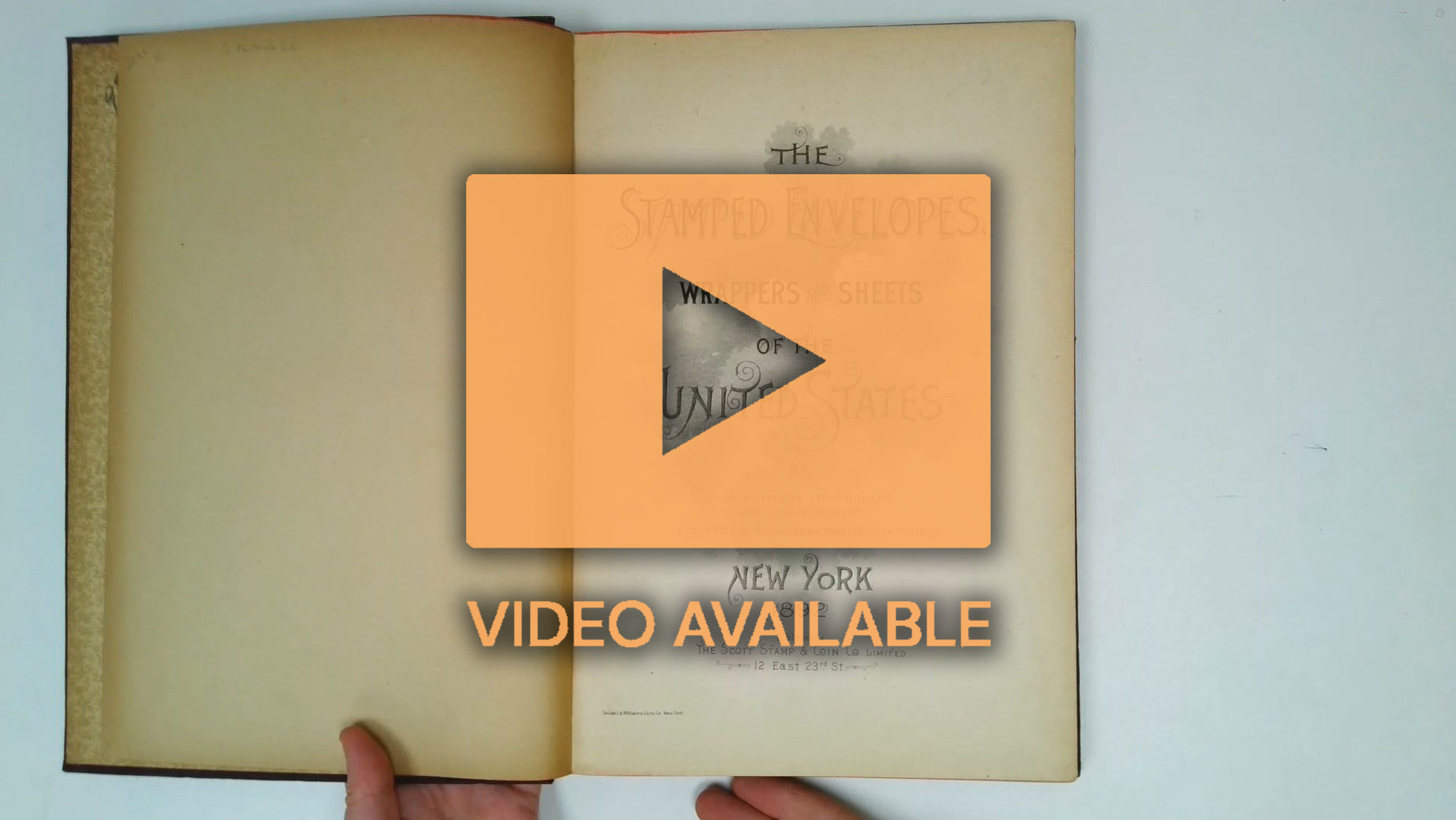 United States 1892 The Stamped Envelopes of the United States original edition