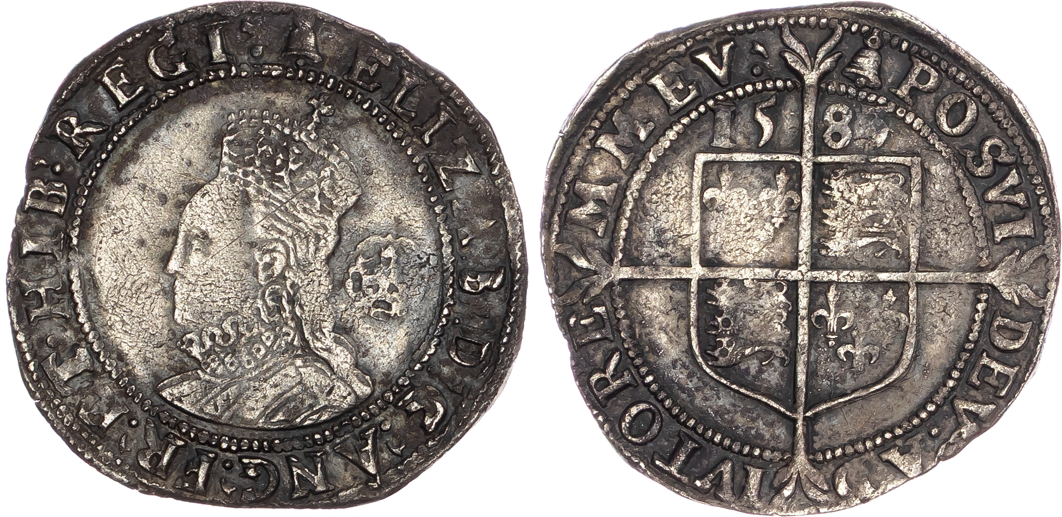Elizabeth I (1558-1603), 6th Issue, AR Sixpence, 1583, London (Tower) mint, mm. bell.