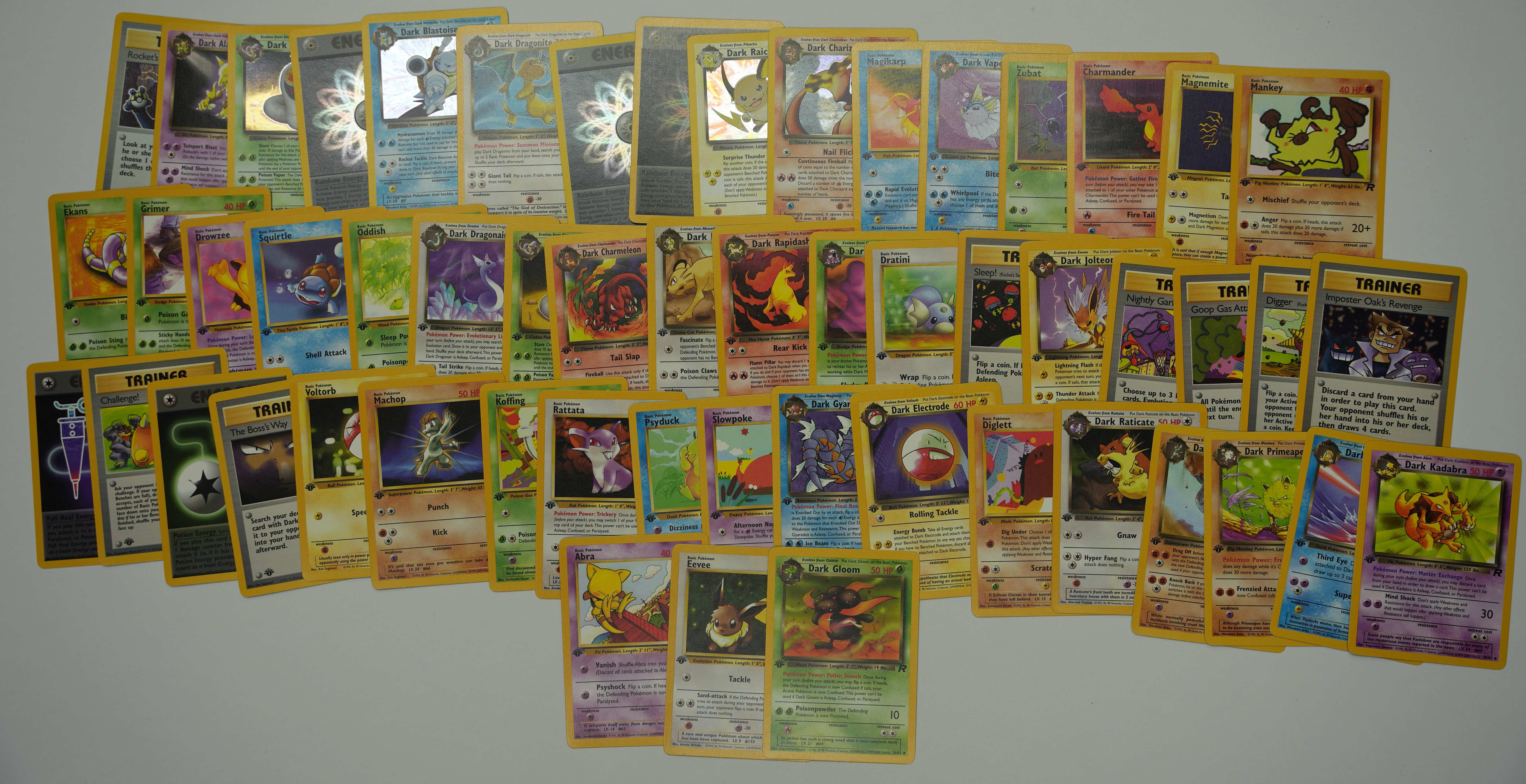 Pokémon TCG - Team Rocket 1st edition & Unlimited Collection 55 Cards