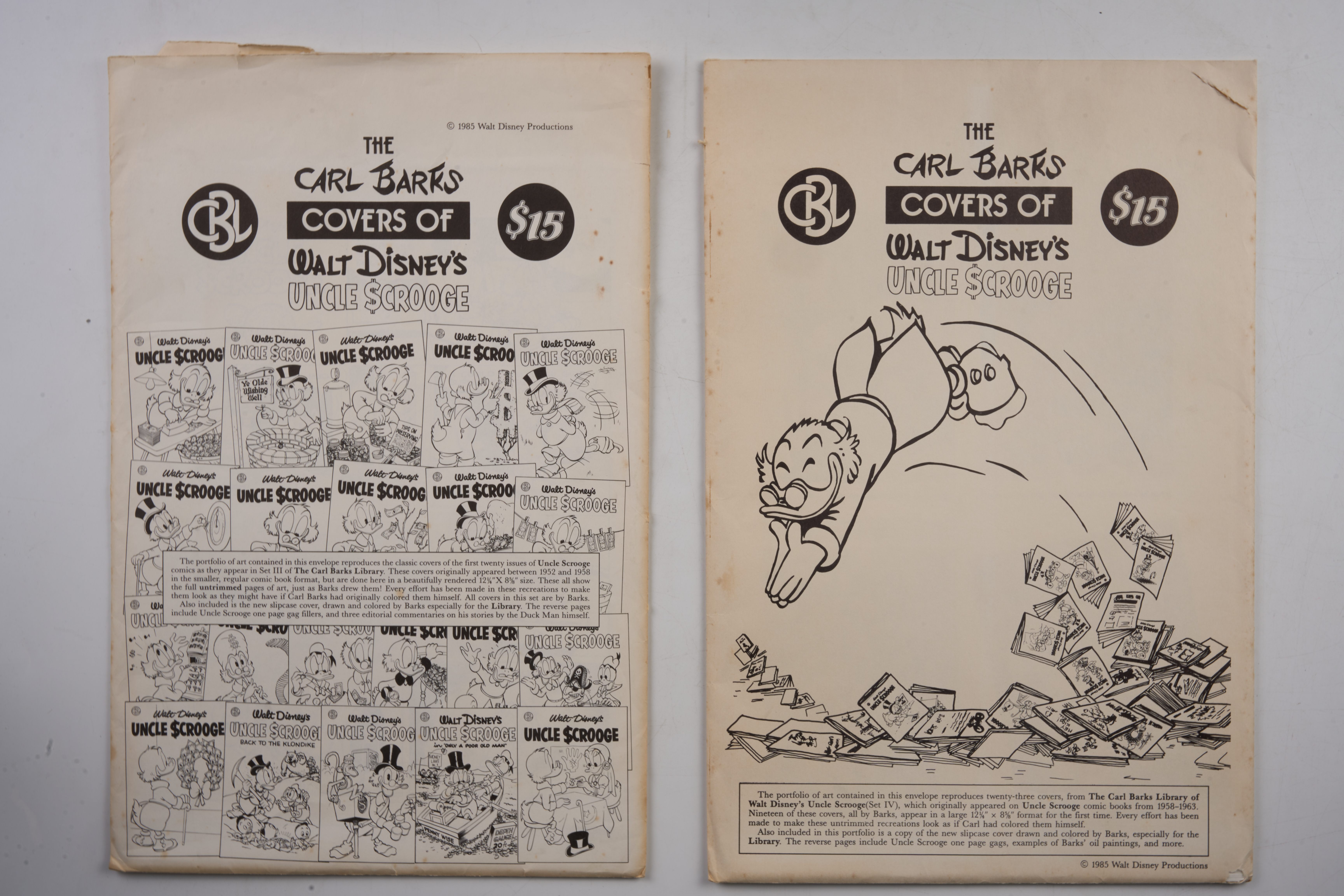 Carl Barks Reproduction Covers of Walt Disney's Uncle Scrooge (Walt Disney, 1985) Total 2