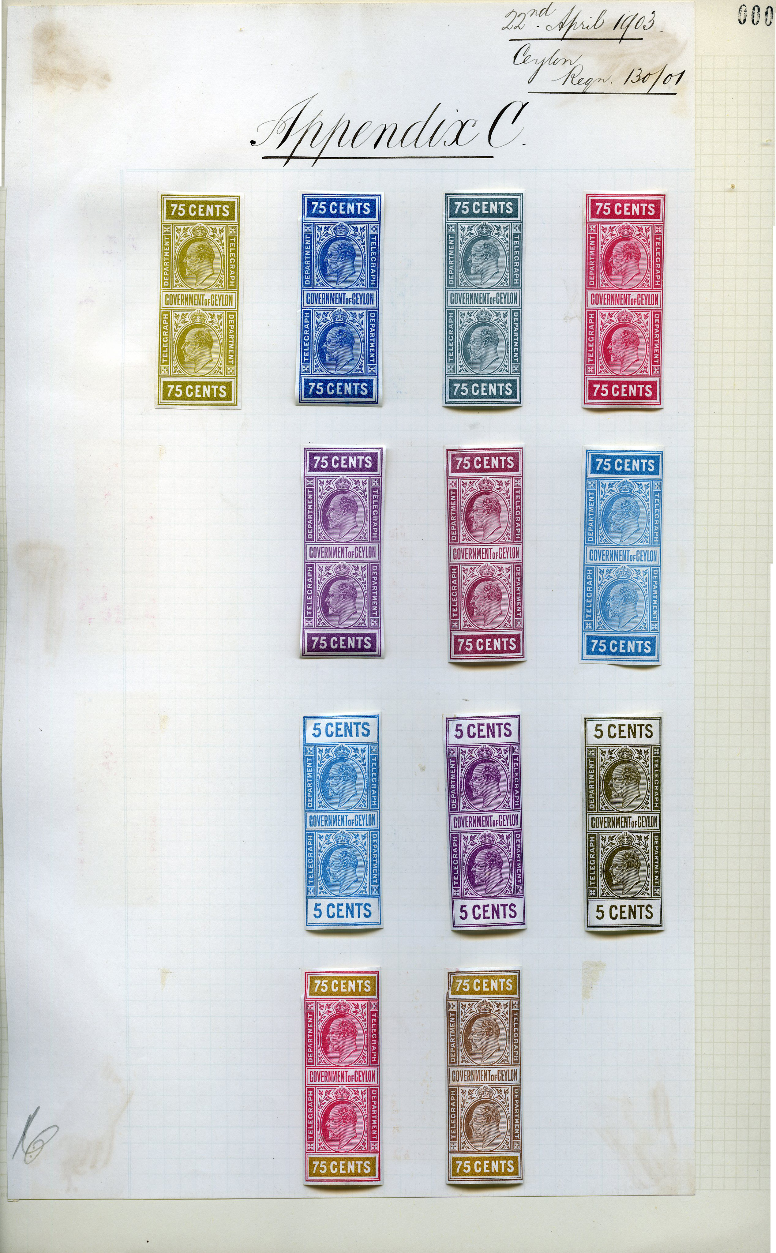 1903 Appendix C Colour Scheme on sheet,...