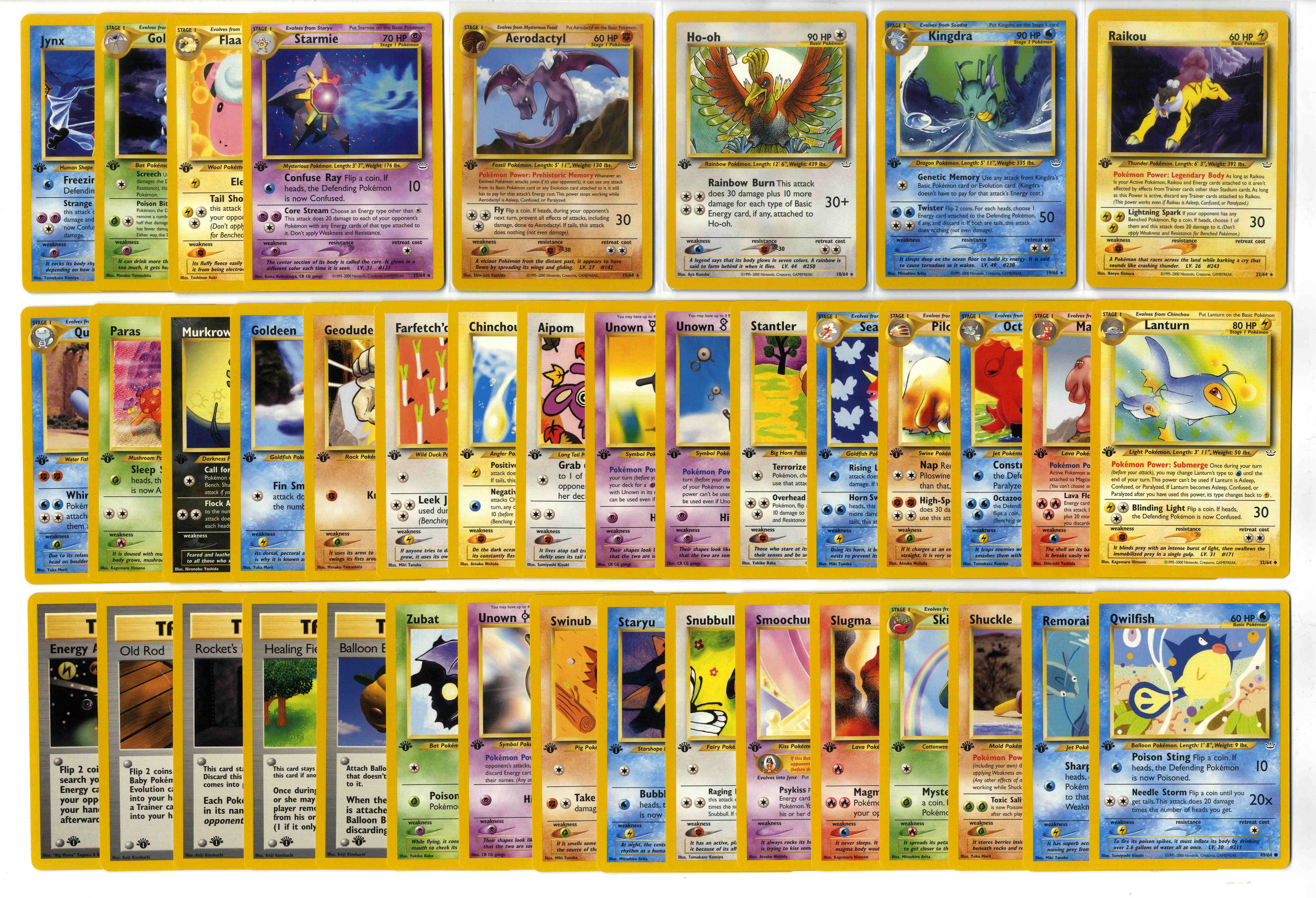 Neo Era 1st Edition 164 Card Collection 