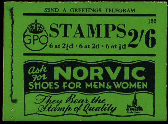 1942 (June) 2/6d booklet (#122), variable...