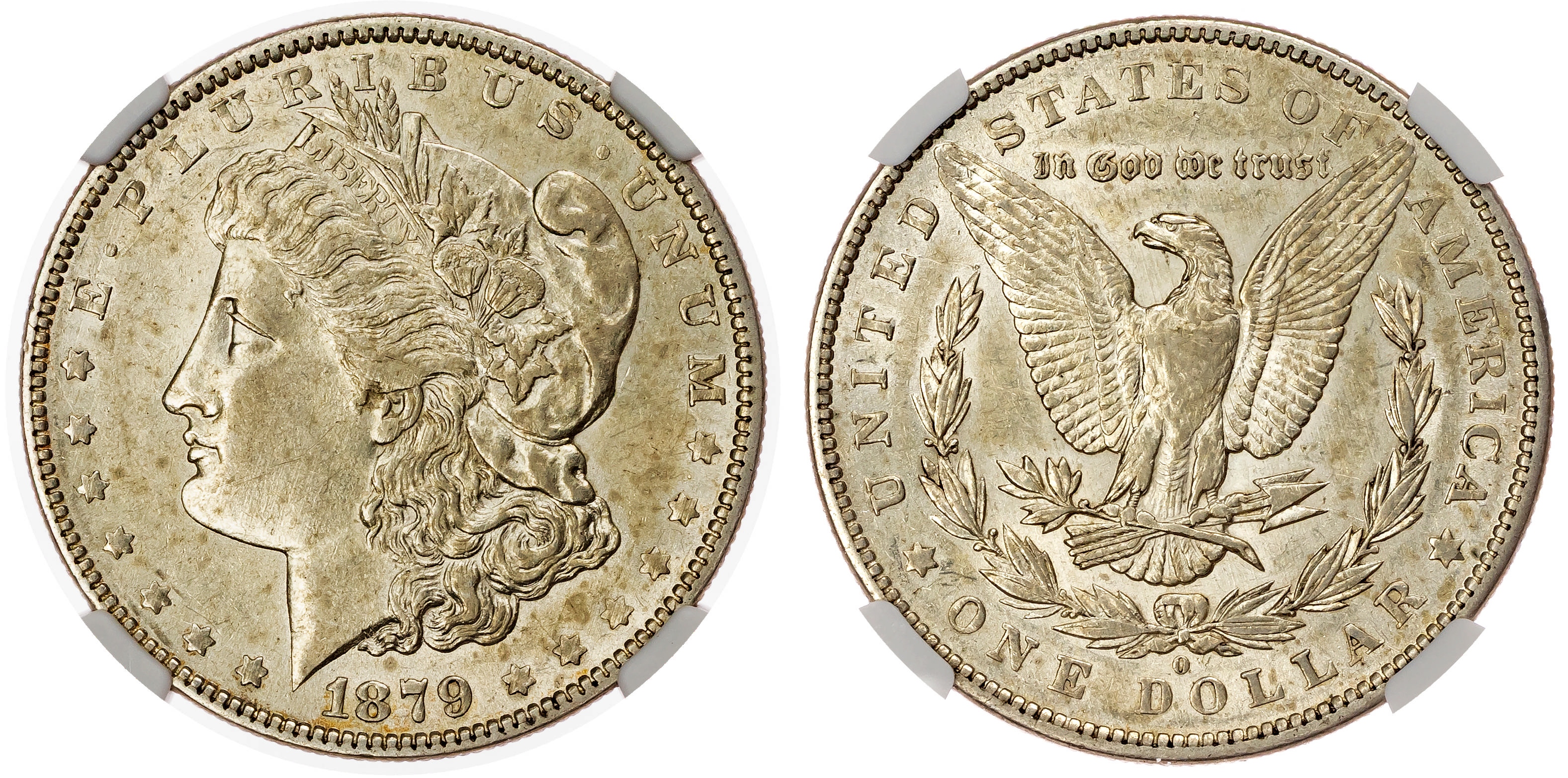 USA, silver Morgan Dollar, 1879, New Orleans - AU 53