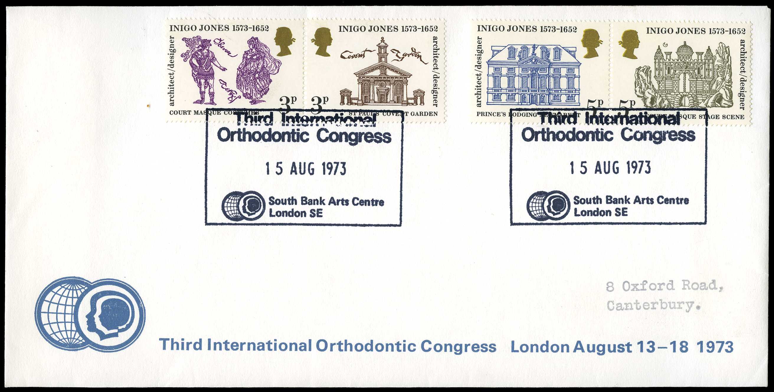 FIRST DAY COVERS: 1973 (15 Aug) Inigo...
