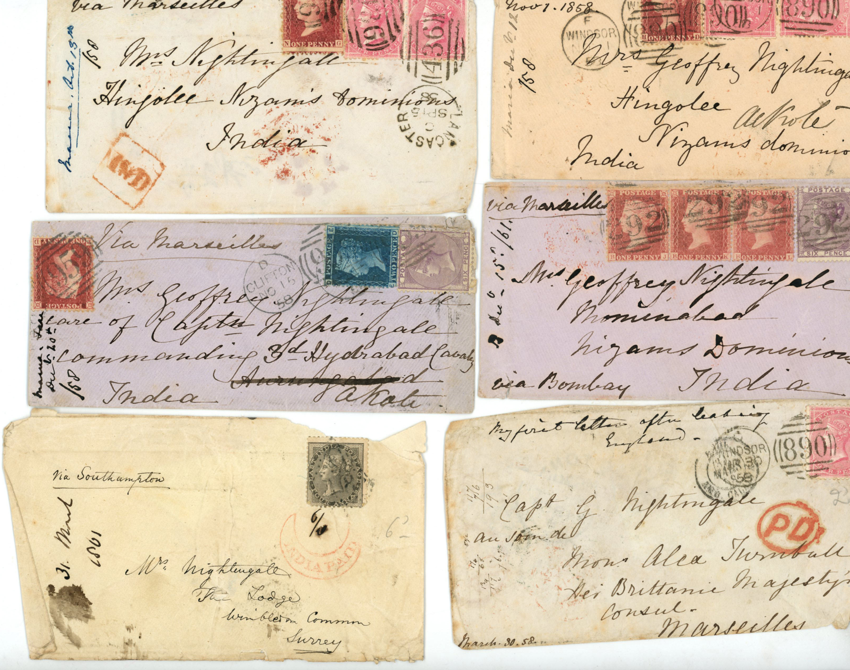 POSTAL HISTORY: 1858-67 eighteen covers...