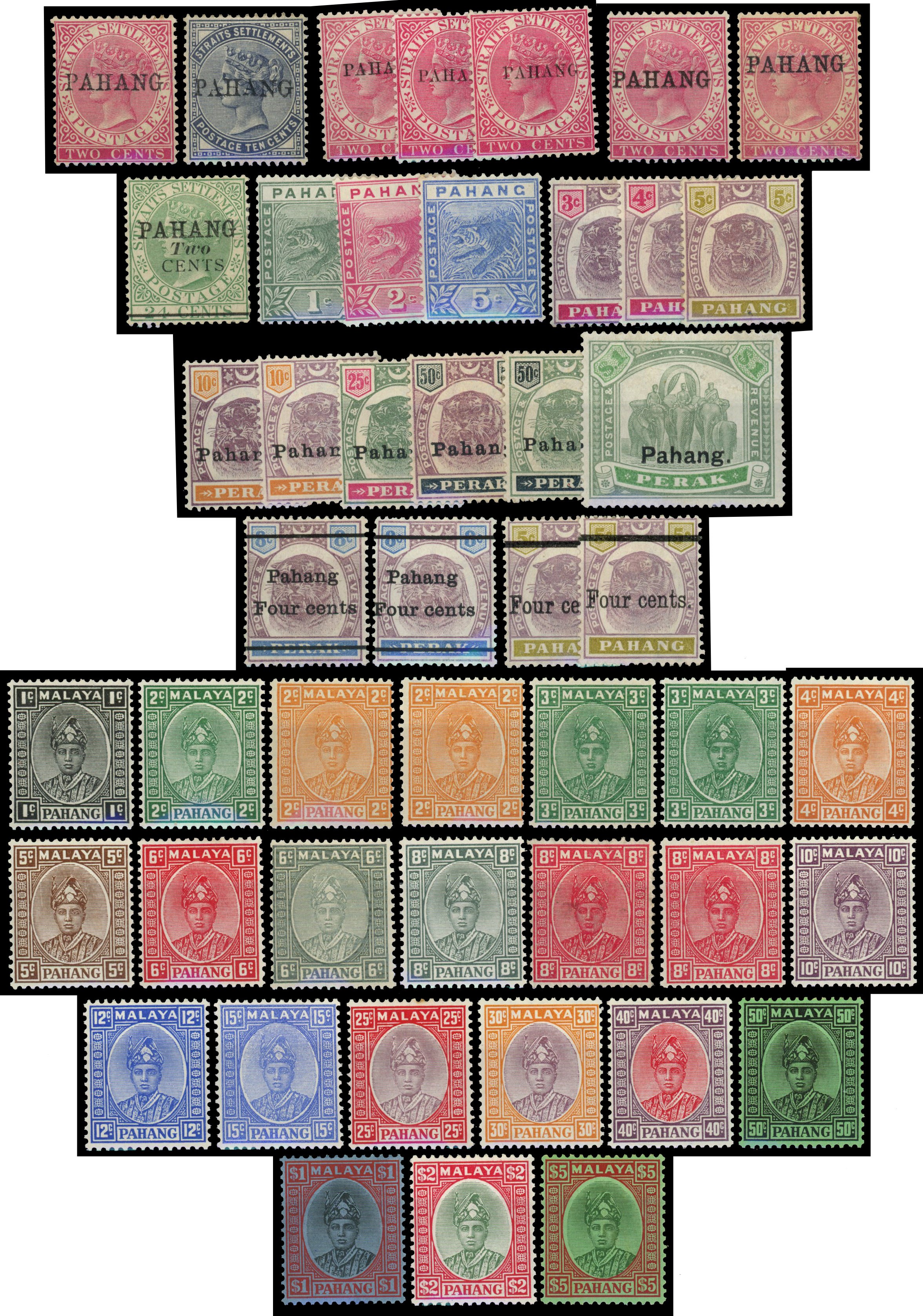 Pahang 1899-1935 range mint