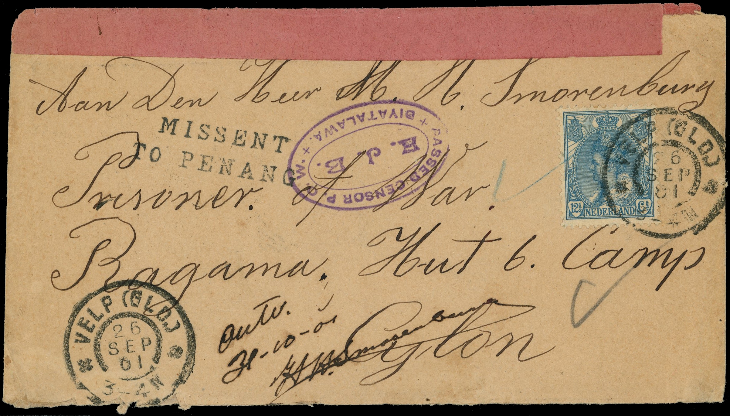 POSTAL HISTORY: 1901 Boer War censored cover...