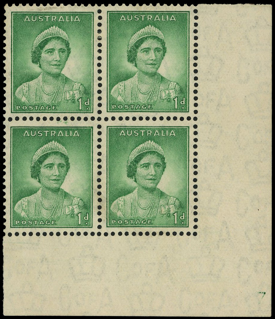 Australia SG 165 Plate block mint