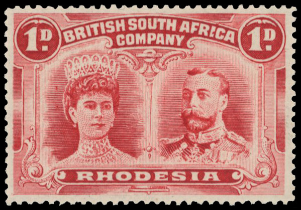 † 1d carmine-lake perf 15 SG 170a, position B10/12 mint