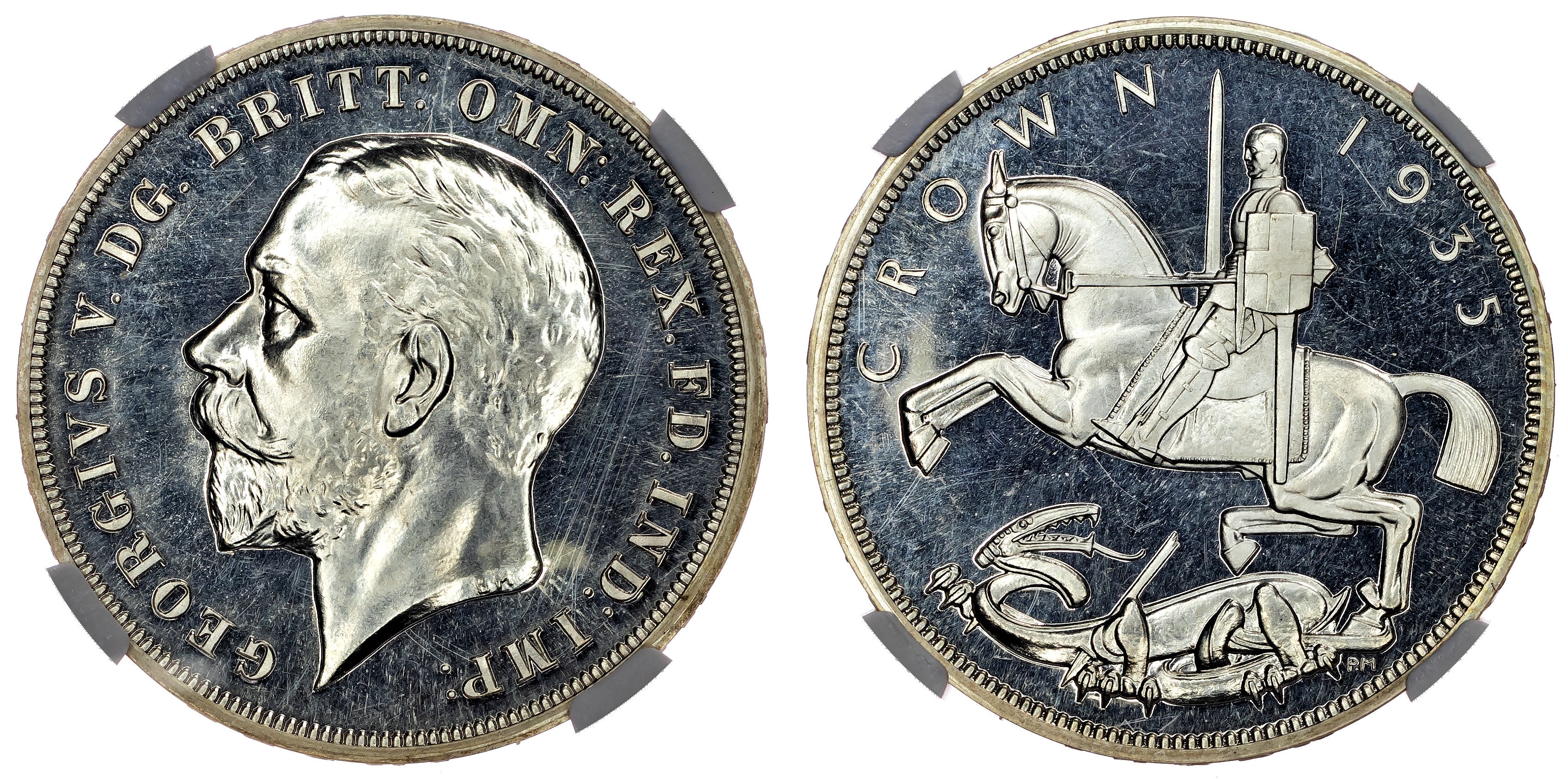 George V (1910-1936), AR Proof Crown, 1935, Silver Jubilee Commemorative Issue. NGC PF 63 CAMEO