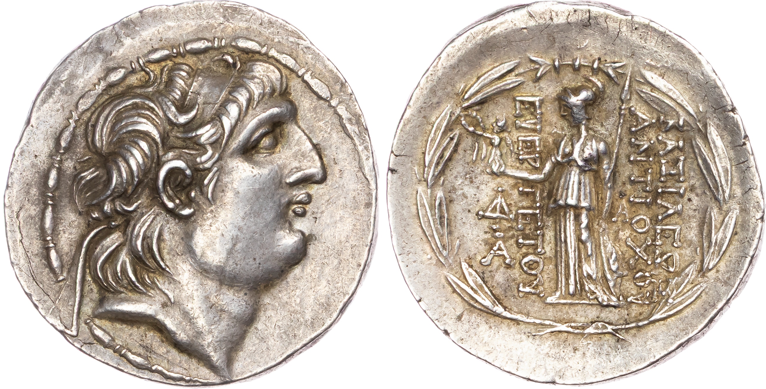 Seleukid Empire, Antiochos VII Euergetes (138-129 BC) AR Tetradrachm, Cappadocia, posthumous issue, c. 130-80 BC, 16.88g.