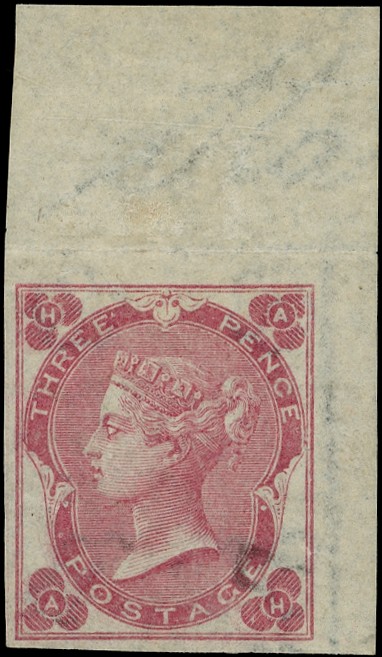 GB: 1862 3d rose (with white dots, Type A, Plate 3) SG...