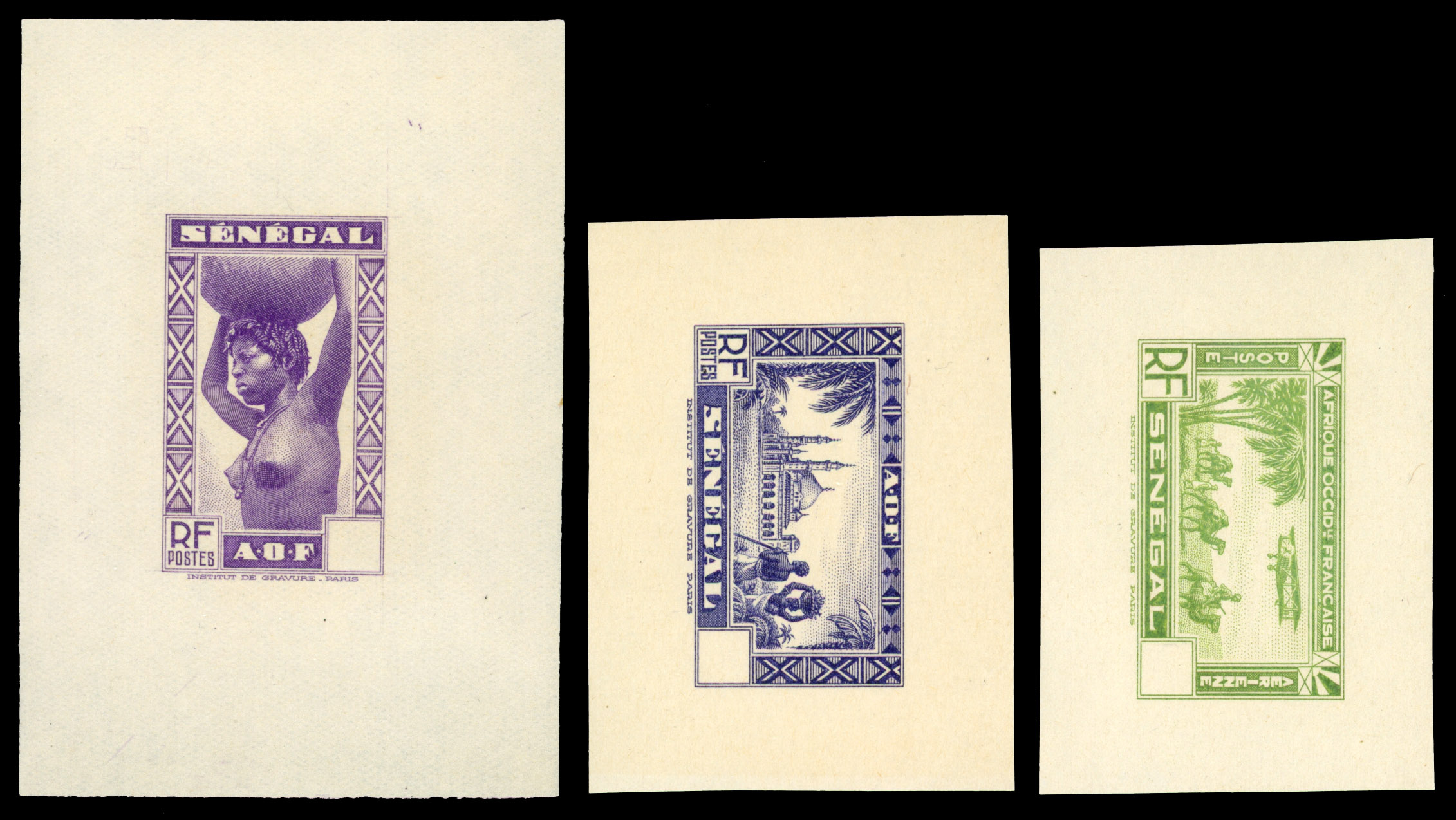 French Colonies die proofs collection