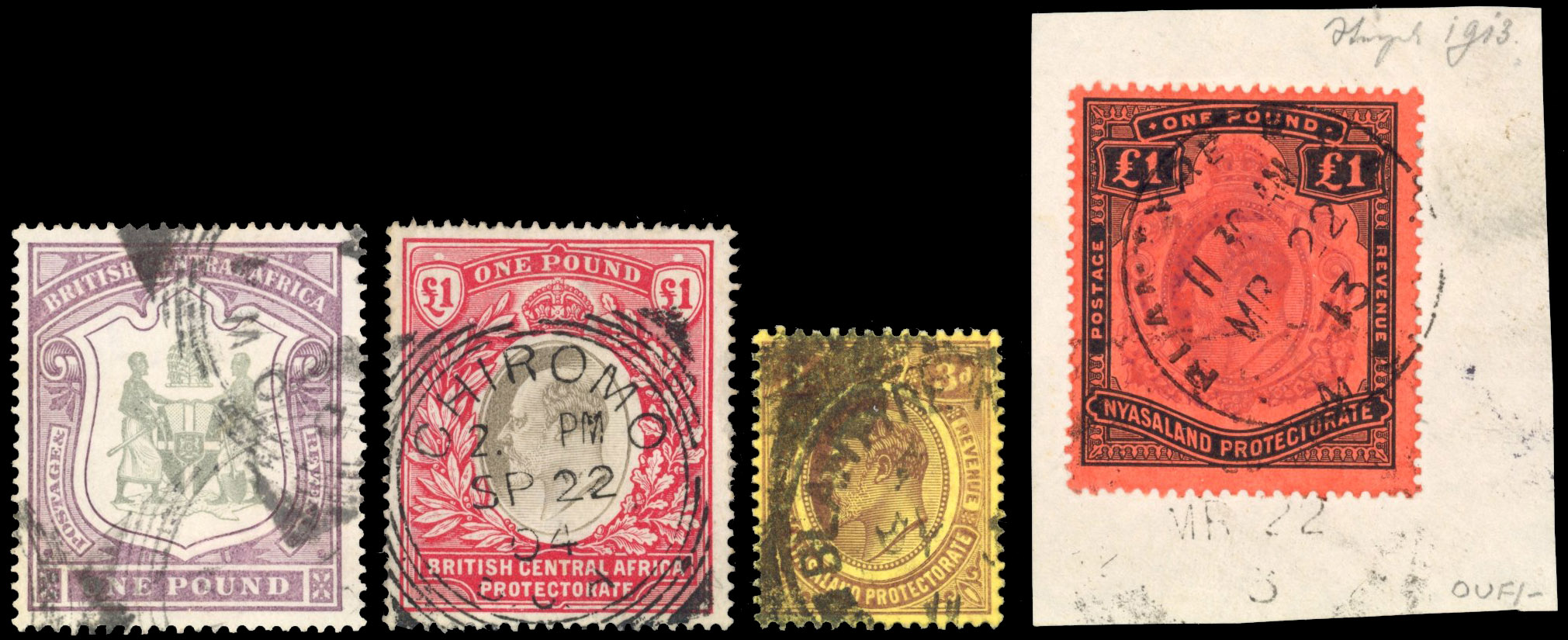 Nyasaland 1891-1934 collection used