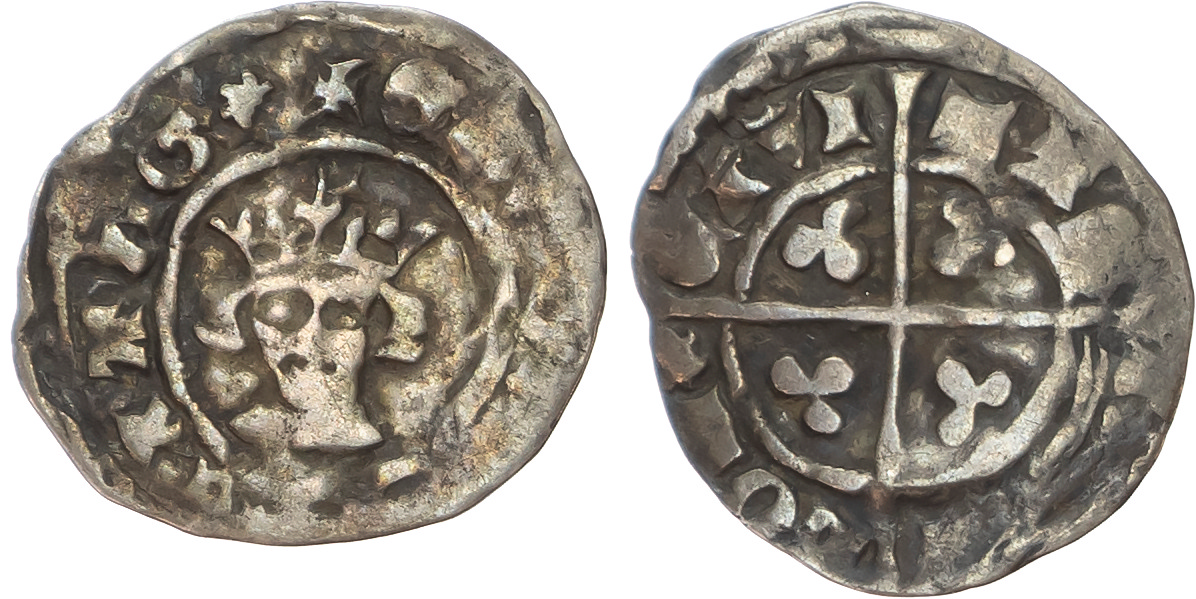 Edward III, (1327-1377), AR Halfpennies, London mint.