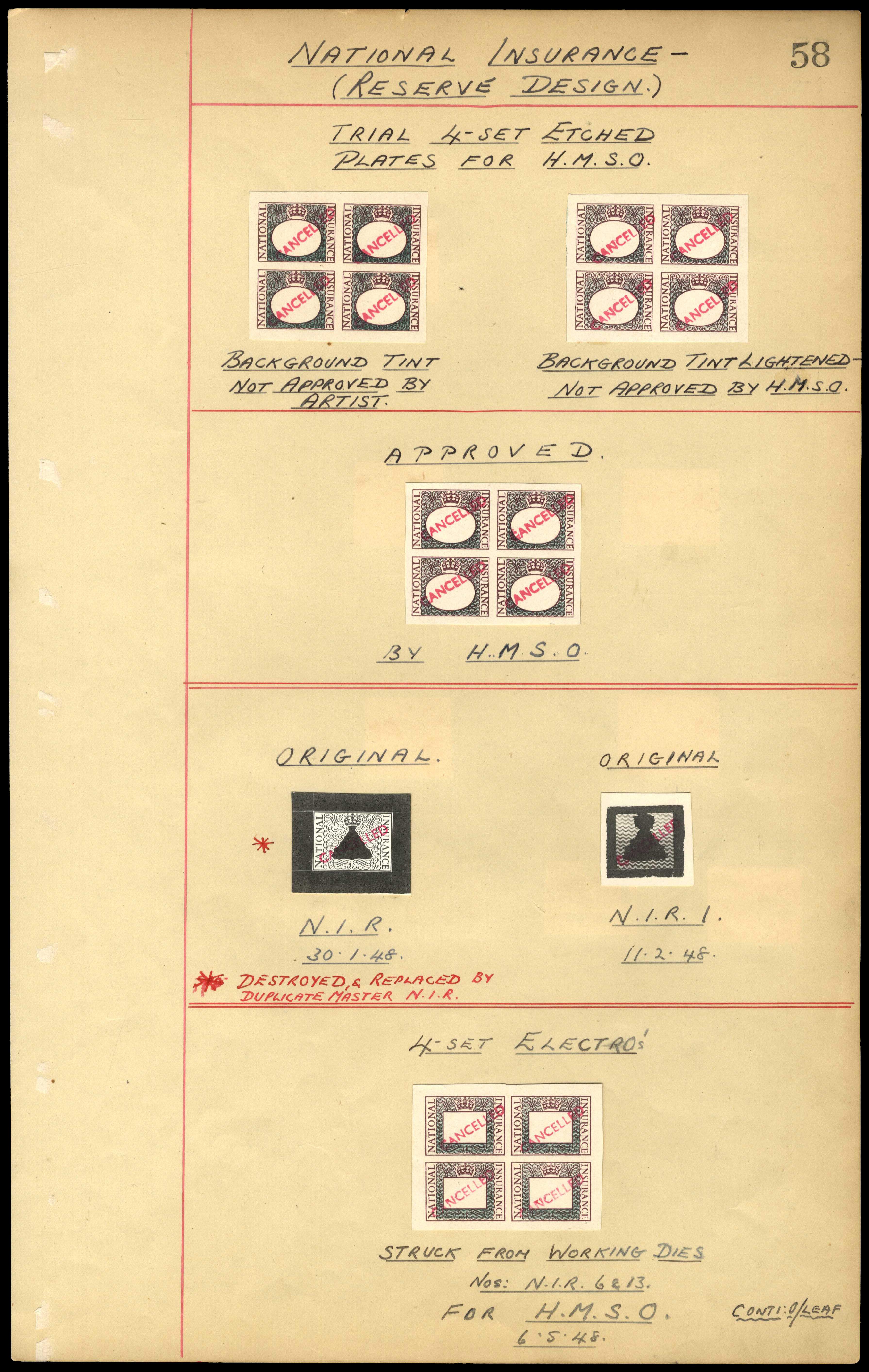 GB National Insurance Royal Mint Die Proofs