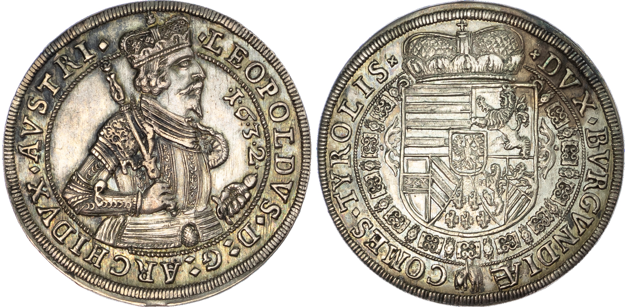 Austria, Holy Roman Empire, Leopold V (1623‑1632), silver Half Taler, 1632