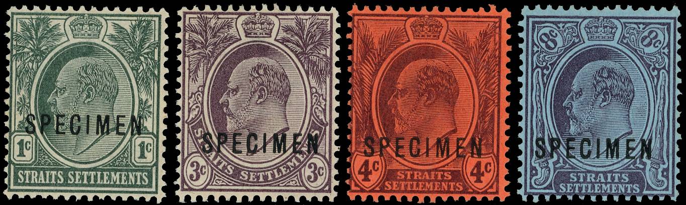 Straits Settlements SG 123s-126s...