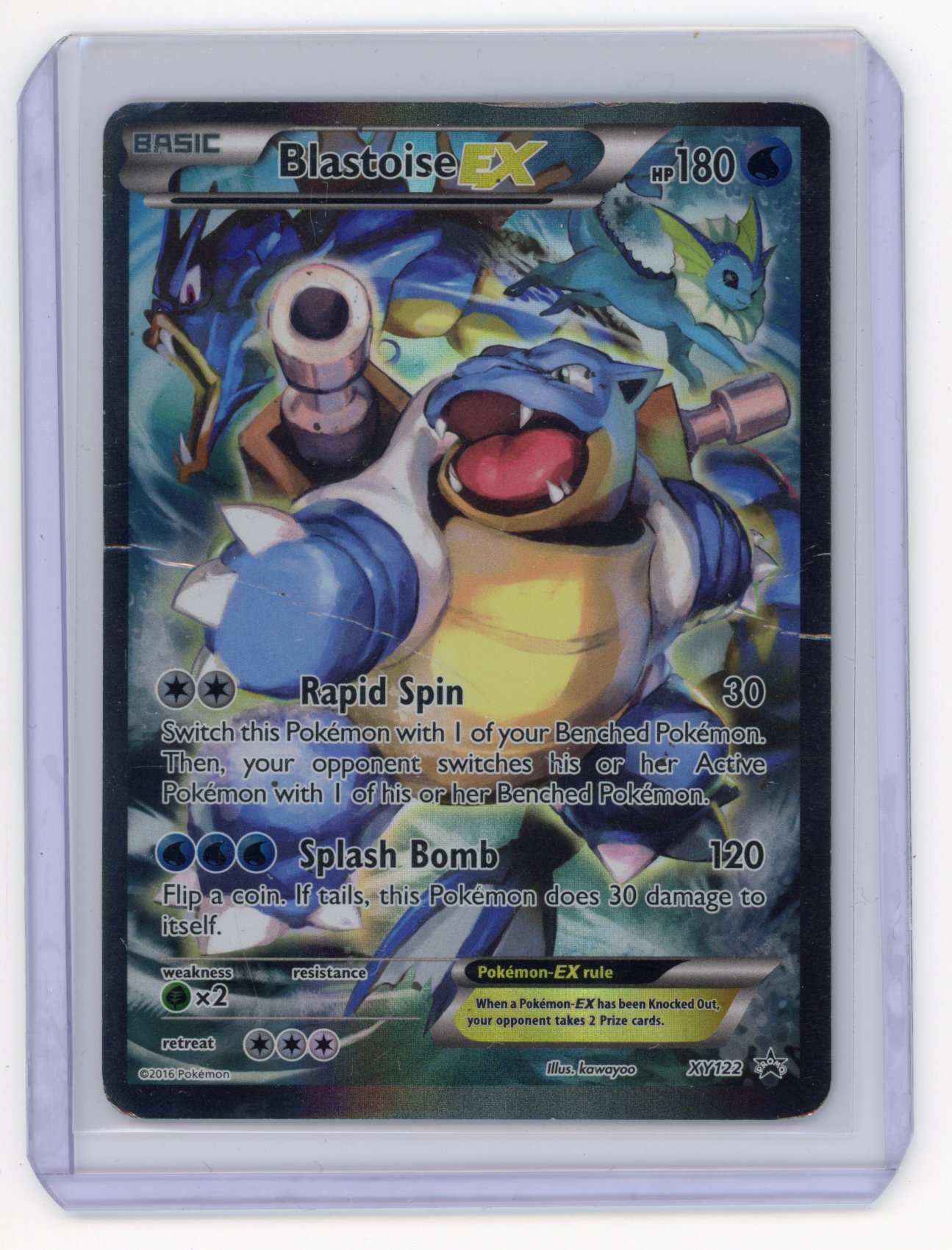 Charizard EX #XY121 (HP) // Blastoise EX #XY 122 (Damaged)