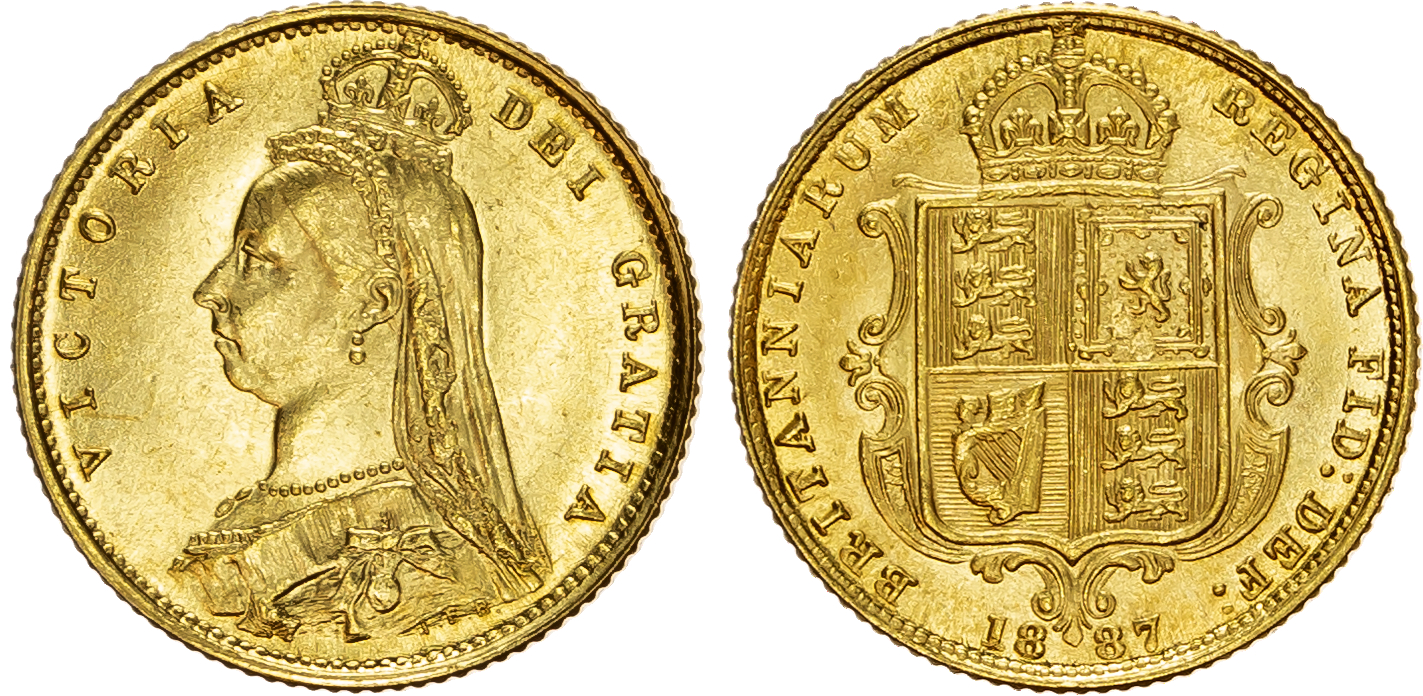 Victoria (1837-1901) Half Sovereign, 1887.
