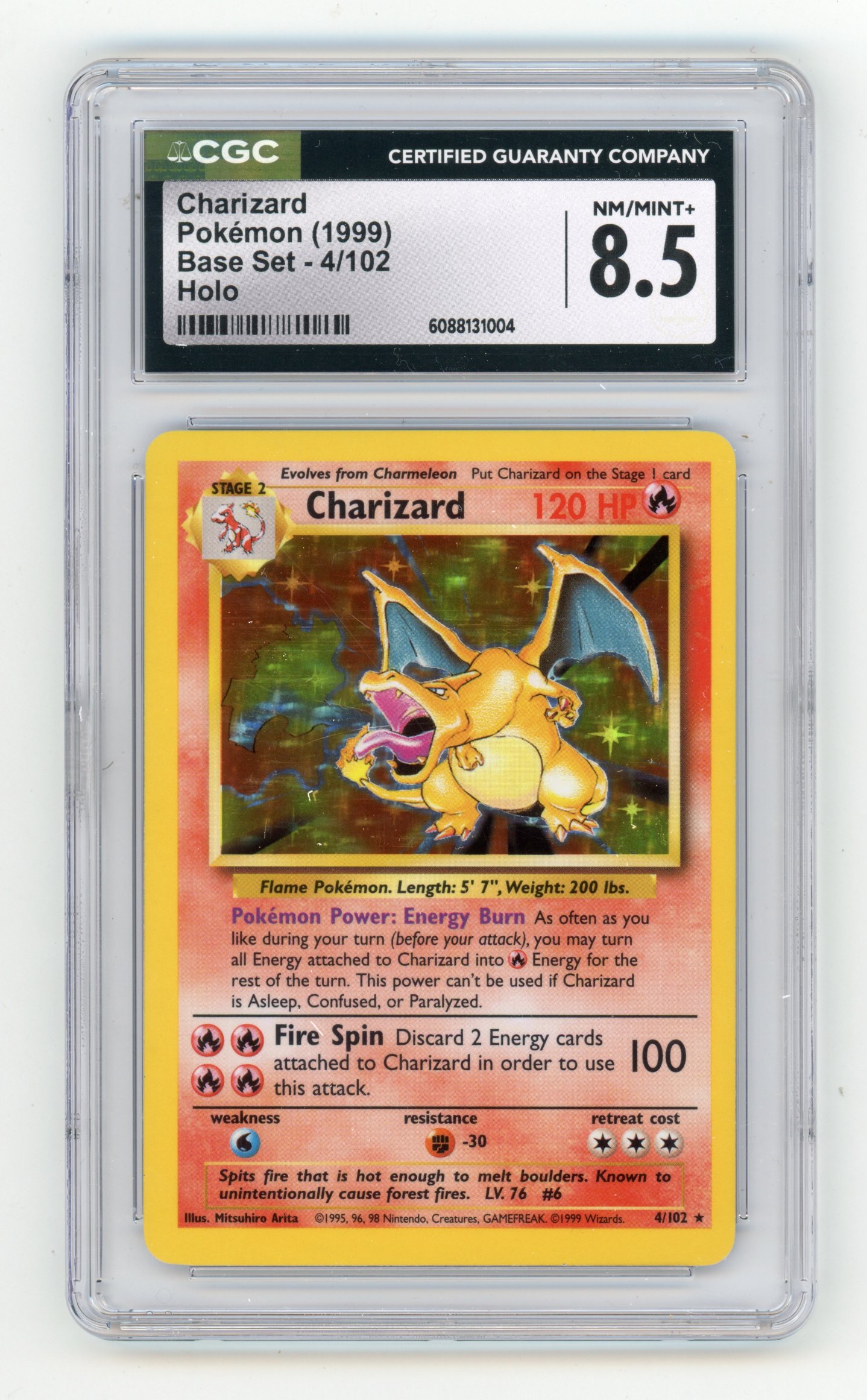 CGC 8.5 Charizard Holo #4 - Base Set Unlimited